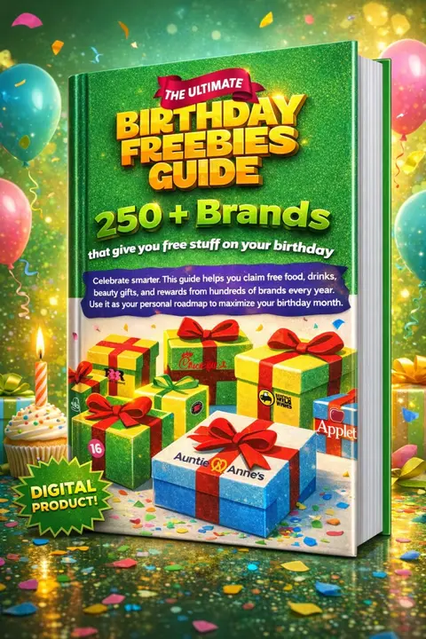 The Ultimate Birthday Freebies Vault – 250+ Brands - Get Free Food, Drinks, Beauty Gifts & Rewards From Top Brands Every Year